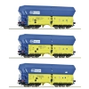 Roco 6600136 , Zestaw 3 wagonów samowyładowczych Falns PKP Cargo, skala H0